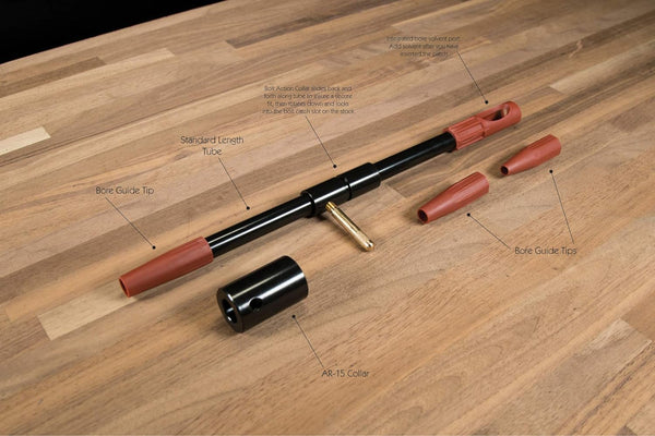 Tipton Bore Guides with 3-4 Muzzle Guides, Aluminum Tube, for Rod Alignment, Cleaning, and Gunsmithing Universal Bore Guide