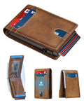 Furid Card Wallet for Men Slim: Smart Wallet - Rfid Minimalist Front Pocket with ID Window Pop up Wallet Gift for Male