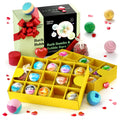 Lagunamoon Bath Bombs - 25 Extra Large Pieces, 3 Bubble Bars, Dried Flowers - Bubble Bath Shower Salts for Women, Men, Kids - Relaxing Bathbombs