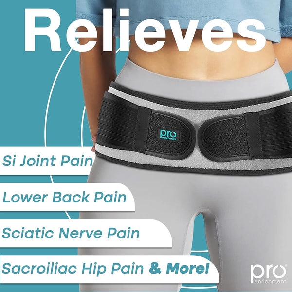 Sacroiliac SI Joint Hip Belt - Lower Back Support Brace for Men and Women - Pelvic Support Belt - Trochanter Belt - Sciatica Pelvis Lumbar Hip