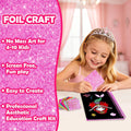FUNNYB&G Foil Art Craft Kit for Girls 4-10 Years Old: Mess-Free & No-Glue, Create 16 Sparkly Princess Unicorn Pictures – Perfect Travel Toy &