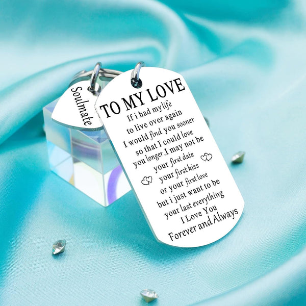 Soulmate Gifts for Women Soulmate Gift for Her to My Soulmates Keychain | Sweet Gift for Husband Romantic Anniversary Birthday Gifts for Wife Him Her