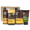 Every Man Jack Bath and Body Shower Gift Set for Men, Amber Sandalwood | Hydrating Body Wash, 2-in-1 Shampoo Conditioner, Aluminum-Free Deodorant,