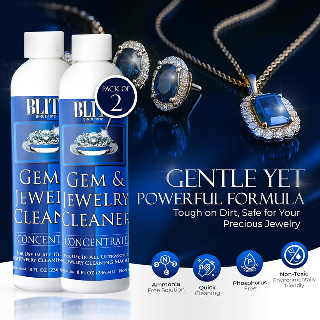 Blitz 653 Gem & Jewelry Non-Toxic Cleaner Concentrate for Use in Cleaning Machin