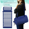 Sivan Health and Fitness Acupressure Mat and Pillow Set - Grounding Mat for Stress, Back & Neck Pain - Acupuncture Point Massage Mat for Muscle