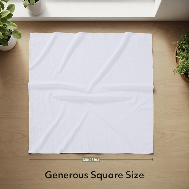 Utopia Kitchen White Flour Sack Towels [12 Pack - 28 x 28 Inch] 100% Cotton Whit