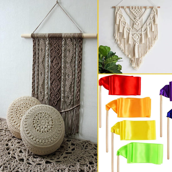 Wooden Dowel Rods Wood Dowels, 10PCS 1/2 x 12 Round Wooden Sticks for Crafts, Macrame Dowels, Unfinished Hardwood Sticks for Crafting, Arts and