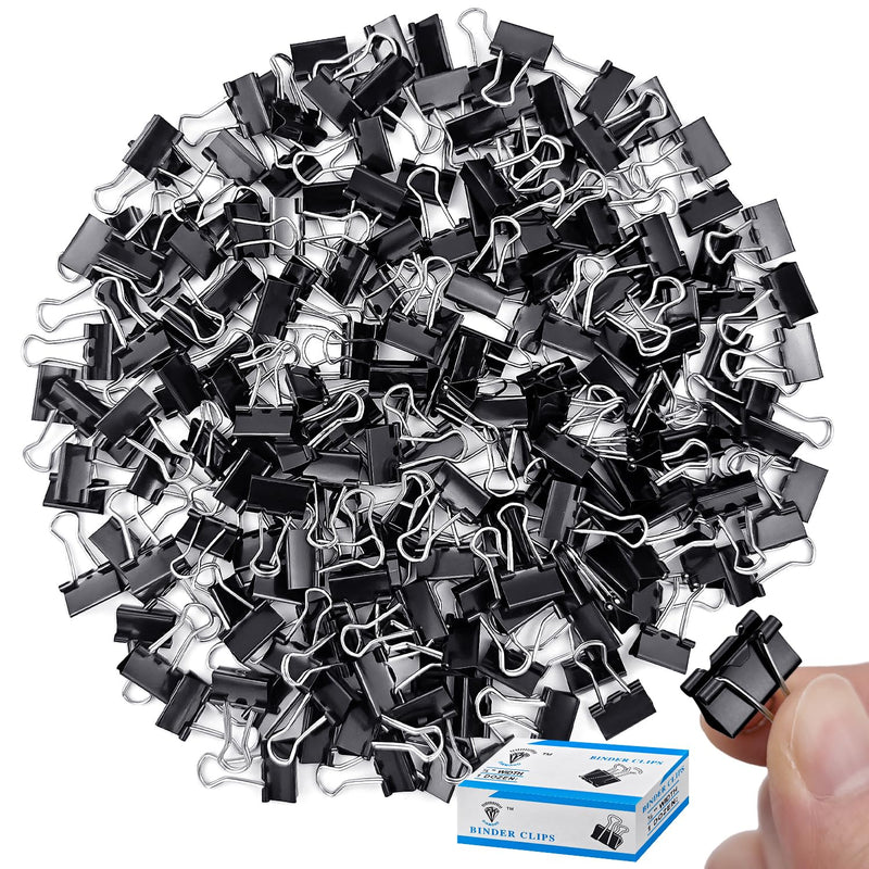 240 Pack Mini Binder Clips, Black Binder Clips, Small Paper Clips 15mm 5/8 Inch. Micro Size Office Clips for Home School Office and Business (15mm