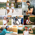 DiyJibb Headbands for Women, Stretchy Non Slip Soft Cotton Cloth Hair Bands for Sports, Workout, Yoga and Running, 7pcs Black, military green,