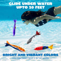 JOYIN 8 Pack Pool Toys, Shark Underwater Diving Toys, Colorful Swimming Toy Sinking Throwing for Kids Gifts Summer Swim Dive Training Water Fun