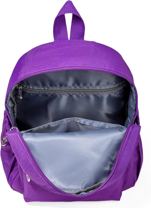 AOTIAN Mini Lightweight 11.8 Inch Backpack Durable Travel Hiking Women and Girls Small Daypack, 7 Liters Dark Violet Purple