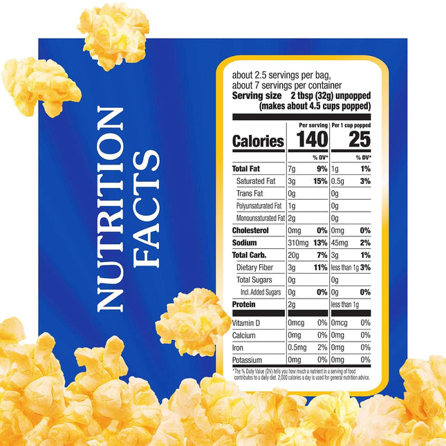 Act II Butter Lovers Microwave Popcorn, 2.75 oz., 3-Count Bags Butter 8.25 Ounce (Pack of 1)