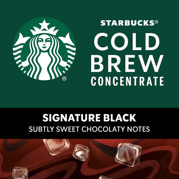 Starbucks Cold Brew Coffee Concentrate, Signature Black, 100% Arabica, Multi-Serve Bottle (32 Fl Oz)