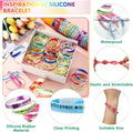 36 Pcs Mental Health Awareness Month Wristbands Bulk Motivational Rubber Bracelets Positive Silicone Bracelets Mental Health Gifts for Office