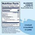 Jordan's Skinny Mixes Sugar Free Coffee Syrup, Blueberry Cobbler Coffee Flavoring Syrup, Zero Calorie Drink Mix for Lattes, Baking, Protein Shake