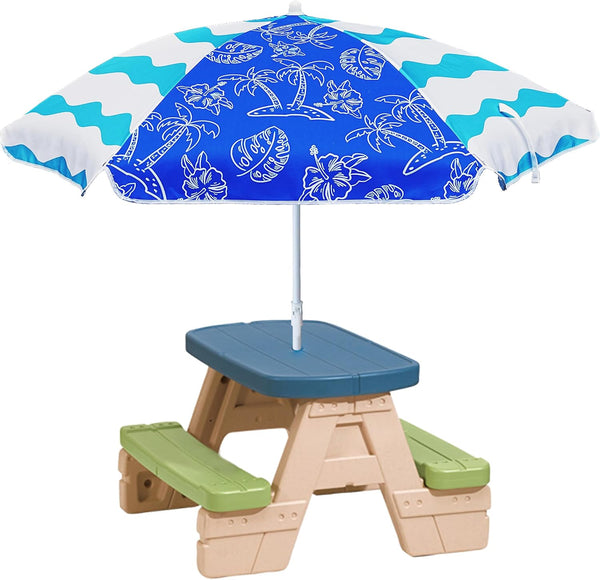 AMMSUN 5ft Kids Beach Umbrella for Picnic, Water Table, Sand Box Sun Shade | Durable Children Seaside Umbrella, UV protection, Ideal for sand