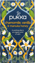 Pukka Organic Herbal Tea, Chamomile, Vanilla & Manuka Honey Tea, Honey & Fennel Blend, 20 Total Tea Bags