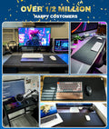 KTRIO Large Gaming Mouse Pad with Superior Micro-Weave Cloth, Extended Desk Mousepad with Stitched Edges, Non-Slip Base, Water Resist Keyboard Pad