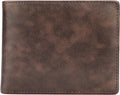 Wallet for Men-Genuine Leather RFID Blocking Bifold Stylish Wallet With 2 ID Window Galaxy Style Coffee