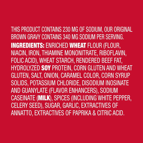 Mccormick 30% Less Sodium Brown Gravy Mix, 0.87 Oz (Pack of 12)