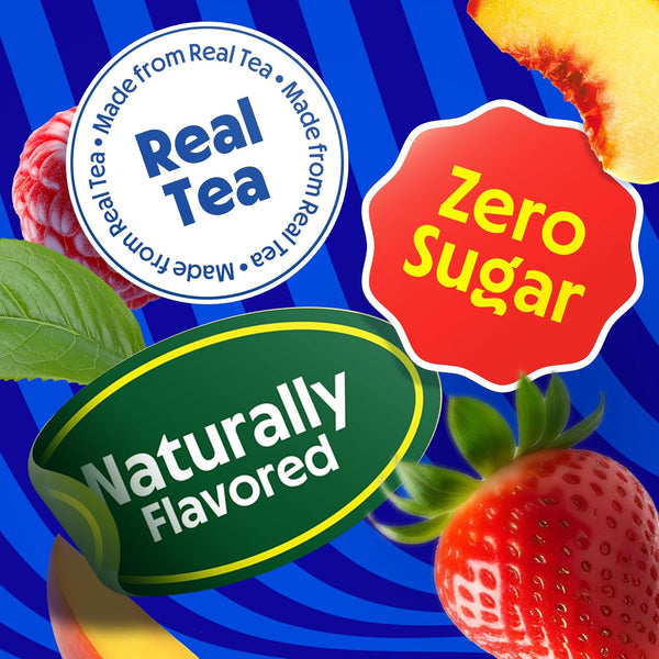 Snapple Zero Sugar Raspberry Tea, 16 fl oz recycled plastic bottle, Pack of 12 Zero Sugar Raspberry 16 Fl Oz (Pack of 12)