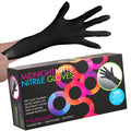 FRAMAR Powder Free Nitrile Gloves Medium â 12 INCH Black Gloves Disposable Latex Free, Guantes De Nitrile, for Hair Dye, Cleaning, Tattoo â Extra