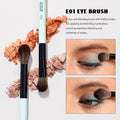 Jessup Makeup Brushes 2Pcs Double Sided Foundation Brush Contour Brush Dual Ended Eye Blending Brush, Multi-Functional Cosmetic Brush Bright Cyan T502