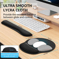 KTRIO Keyboard Wrist Rest & Mouse Pad with Wrist Rest, Black Black Keyboard Rest + Large Mouse Rest