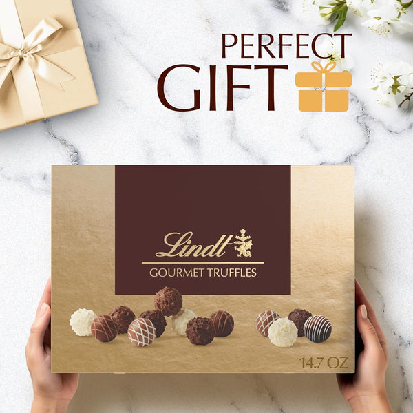 Lindt Gourmet Truffles Assorted Chocolate Candy Gift Box, 14.7 oz. Assorted 14.7 Ounce (Pack of 1)