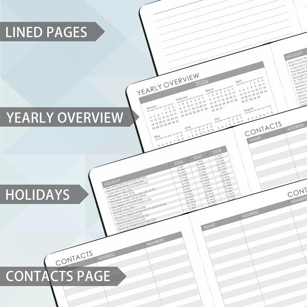 2025-2026 Planner - Academic Planner 2025-2026, 2025-2026 Weekly Monthly Planner, July 2025 - June 2026, 5.7'' X 8.4'', Thick Paper, Leather