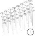 Landscape Staples,120 Pcs Garden Stakes, Circle Top 6-Inch Galvanized Steel, Spikes Pins for Securing Weed Fabric Netting Ground Sheets and