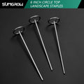 Landscape Staples,120 Pcs Garden Stakes, Circle Top 6-Inch Galvanized Steel, Spikes Pins for Securing Weed Fabric Netting Ground Sheets and
