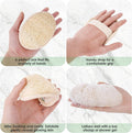 Natural Loofah Sponge Exfoliating Body Scrubber, Organic Biodegradable Luffa Bath Shower Scrub for All Skin Types, Men Women (3 Pack)