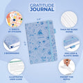 Clever Fox Gratitude Journal for Women & Teen Girls, 5.8x8.3 Periwinkle | 3-month daily guided journal, inspirational prompts for positivity,