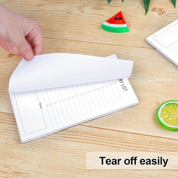 Joyberg Grocery List Magnet Pad for Fridge, 2 Pack Magnetic Notepads for Refrigerator, Magnetic Grocery List Pad for Fridge, Full Magnet Back
