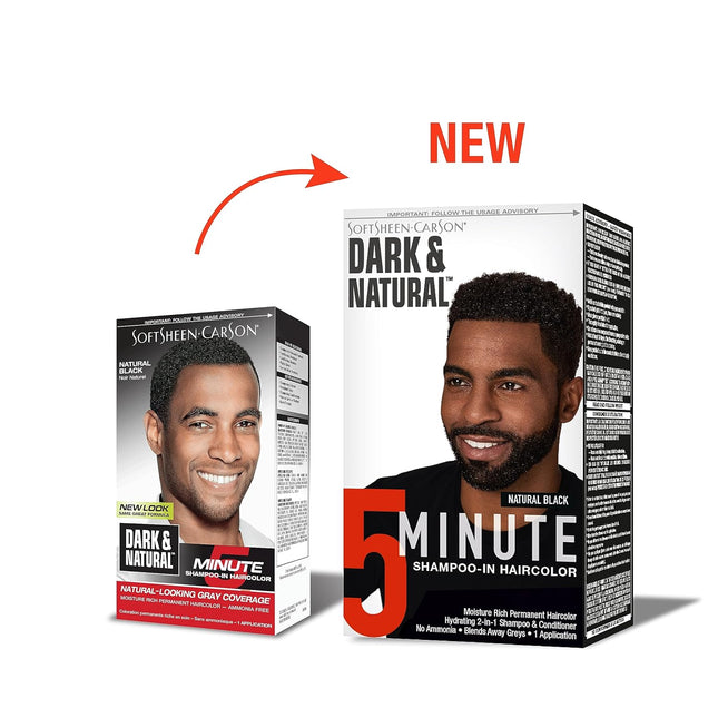 Softsheen-Carson Dark & Natural Hair Color for Men 5 Minutes, Natural Looking Gr