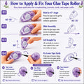 Glue Tape for Scrapbooking, Scrapbook Tape 4 Pcs, Double Sided Tape Roller for Crafts, 26 Ft x 0.31 In Tape Runner, Junk Journal Supplies,