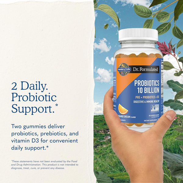 Garden of Life Probiotics, Orange Dream, 10 Billion, 60 Gummies 60 Count (Pack of 1)