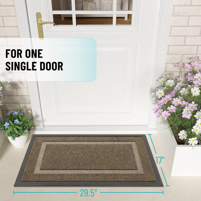 OLANLY Front Door Mat Indoor Outdoor Entrance, Waterproof All-Season, All-Weathe