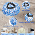 4 Pcs Mop Replace Heads & 1 Scrub Brush & 1 Base Combo for Ocedar Easywring 2-Tank System Microfiber Spin Mop Replacement Head,Machine Washable