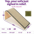 SmartyKat Sisal Angle Ramp Cat Scratcher, Natural Woven Sisal Surface & Stable Wooden Structure with Organic Catnip Angle Scratcher - Sisal One Size