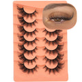 False Eyelashes Wispy Lashes Natural Look Fake Eyelashes Cat Eye Lashes Mink Fluffy Strip False Lashes Fox Eye Lashes Pack 7 Pairs ALICROWN C-