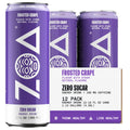 ZOA Zero Sugar Energy Drinks - Frosted Grape | Healthy Energy Formula with Natural Caffeine, Daily Vitamin C, Essential B-Vitamins | Gluten-Free,