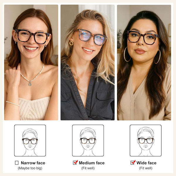 Madison Avenue Blue Light Blocking Glasses Oversized Fashion Blue Light Glasses for Women anti Eyestrain & UV Protection Computer Eyeglasses (Grey