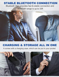 Bluetooth Headset V5.1, Wireless Headset with Battery Display Charging Case, Bluetooth Earpiece with Noise Canceling Mic for Driving, Office,