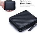Alldaily RFID Blocking Wallets for Men with Zipper Bifold RFID Card Holder (Black)