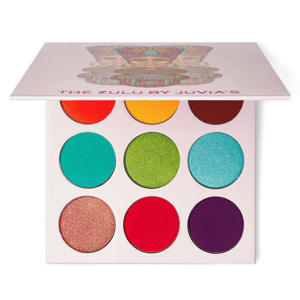 Juvia'S Place Palette the Zulu - Turquoise, Red, Purple, Shades of 9, Colorful, Vivid, Vibrant Palette, Pigmented Makeup Palette Color & Shine