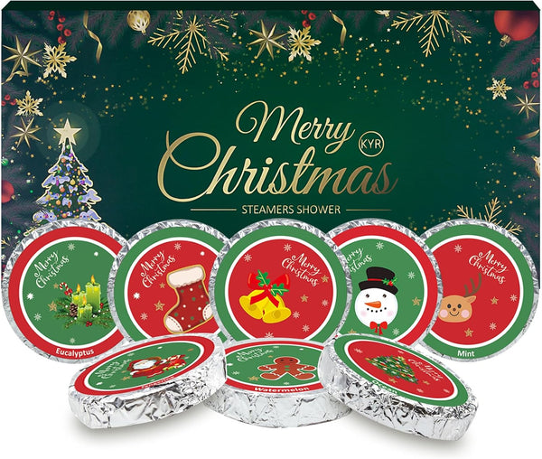 Shower Steamers Aromatherapy-Christmas Gift Stocking Stuffer for Women Men, 8 Pack Gifts for Women, Shower Bombs with Natural Essential Oil