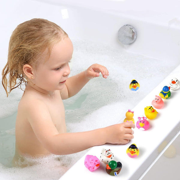 Rubber Ducks for Jeep Ducking 50 PCS Assorted Rubber Ducks for Duckies Games, Jeeps Ducking / Cruise Ships and Bath / Pool Play - Small 2 Inch