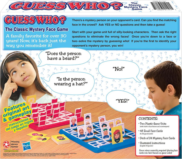 Guess Who? Board Game with Classic Characters by Winning Moves Games USA | Mystery Game of Deduction, 2 Players, Ages 6+